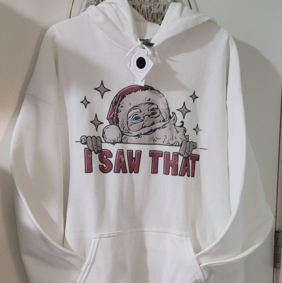 NWT - Funny Santa Claus Christmas Hoodie - Picture 2 of 3